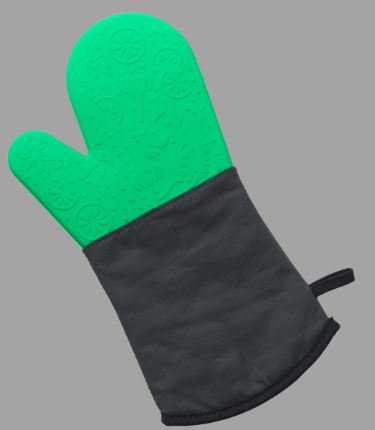 LUVA 34CM ALGODAO/SILICONE VERDE